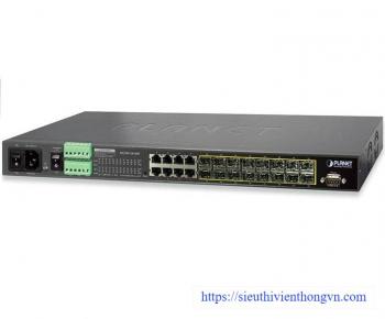 16-port 100/1000BASE-X SFP + 8-port 10/100/1000BASE-T Managed Switch PLANET MGSW-24160F