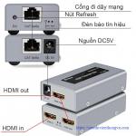 Bộ chuyển đổi HDMI to LAN 60m Dtech DT-7073