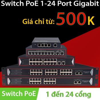 Switch PoE 5 Port | 8 Port | 10 Port | 16 Port | 24 Port 10/100/1000Mbps- Gigabit