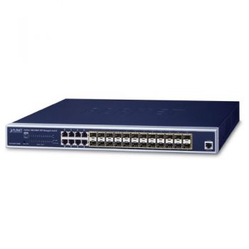 24-port 100/1000X SFP + 8-port Shared TP Managed Switch PLANET GS-5220-16S8C