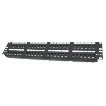 Patch panel 48 port Dintek, CAT.5e, 19 inch (1402-03020)