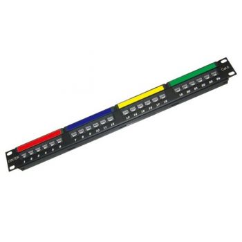 Patch panel 24 port Dintek, CAT.6, 19 inch (1402-04011)