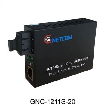 Bộ chuyển đổi quang điện 10/100 GNETCOM GNC-1211S-20 (2 sợi) cao cấp