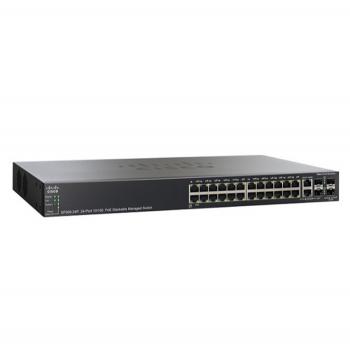 24-port 10/100 PoE Stackable Managed Switch Cisco SF500-24P-K9-G5