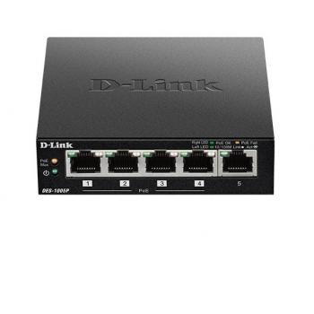 5-Port Fast Ethernet PoE+ Switch D-Link DES-1005P