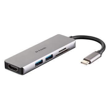 5-in-1 USB-C Hub with HDMI and SD/microSD Card Reader D-Link DUB-M530