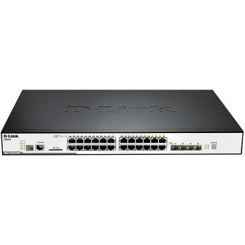 24-Port Gigabit L2 Stackable Managed PoE Switch D-Link DGS-3120-24PC/EEI