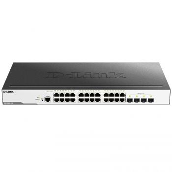 24-port 10/100/1000 Mbps + 4-port SFP L2 Gigabit Managed Switch D-Link DGS-3000-28L