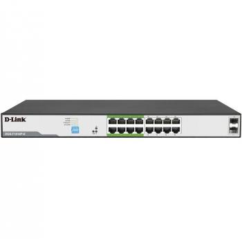 16-Port 1000Mbps PoE + 2-Port SFP Switch D-Link DGS-F1018P-E