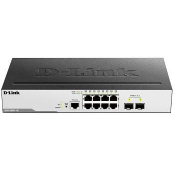 8-port 10/100/1000 BaseT + 2-port SFP L2 Gigabit Managed Switch D-Link DGS-3000-10L