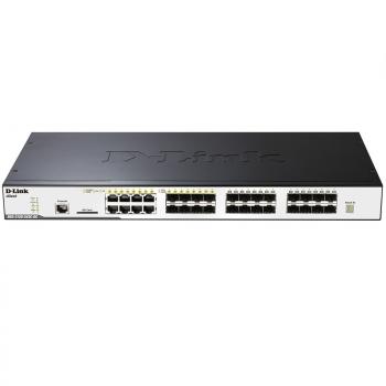 16 SFP + 8 10/100/1000BASE-T/SFP ports Switch D-Link DGS-3120-24SC-DC/UEI
